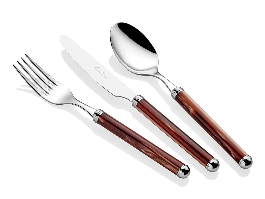 RIVADOSSI Rodi Kahverengi 75 Parça Çatal Bıçak Seti