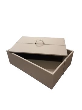 Vizon Kapaklı Deri Kutu 23*33*10 cm