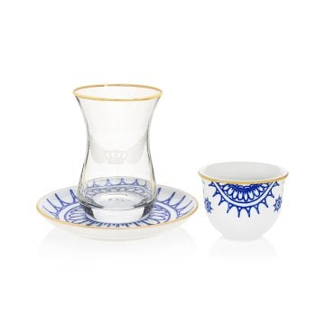 Vesta Desen 18 Parça Çay + Mırra Set Hediye Kutulu